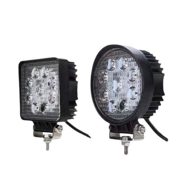 10-30v Round LED Tractor Work Lights 27w Motorcycle Spot
