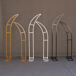 Wedding Decoration Backdrop Arch Set Cowhorn Door Wedding Artifical Flower Support Arch Backdrop