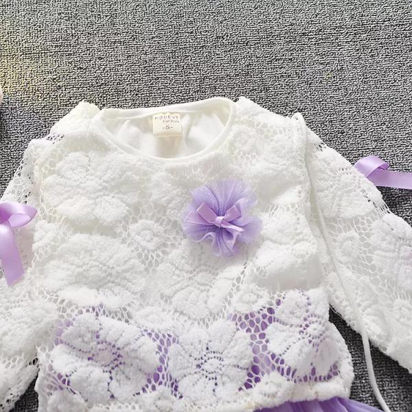 0.8M 10KG Fancy Children'S Outfit Sets Clothes Lace Layered Girl Suit OEM