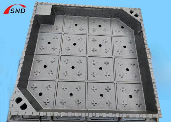 Square Heavy Ductile Iron Manhole Cover Load Bearing Grade E600