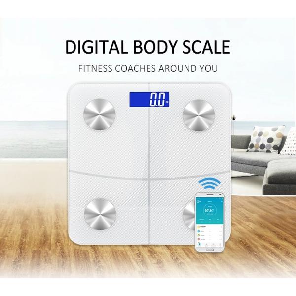 6mm Tempered Glass Platform Bathroom Scales Smart Bluetooth Body Analyser Scale