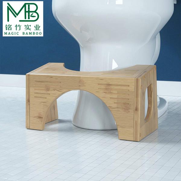 Custom Eco-Friendly Bamboo Bathroom Non-Slip Adult Squat Stool