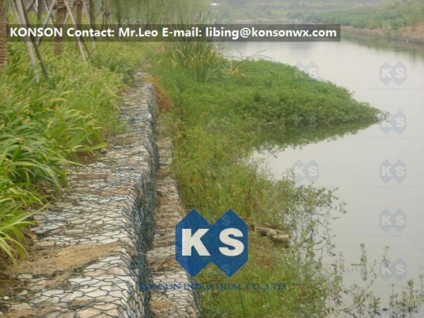 Hexagonal Mesh PVC Gabions with Hot Dip Galvanized Wire Double Twisted Mesh