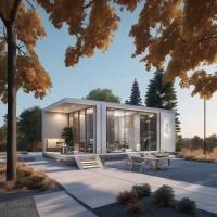 Maison neuve Cabine à pommes Taille de 20 pieds 40 pieds Couleur blanche personnalisée