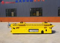 Equipamento de levantamento exterior bonde barato do transporte de materiais 2019, carro de transferência amarelo do trilho da carga pesada