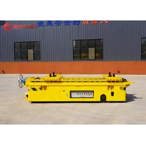 Outdoor Material Handling Lifting Equipment , Yellow Heavy Load Rail Transfer Cart