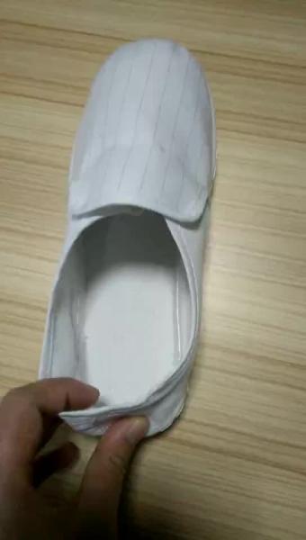 Deslizamento respirável branco do PVC da sala de limpeza sapatas de couro antiestáticas da malha do esd da sapata do laboratório do único anti