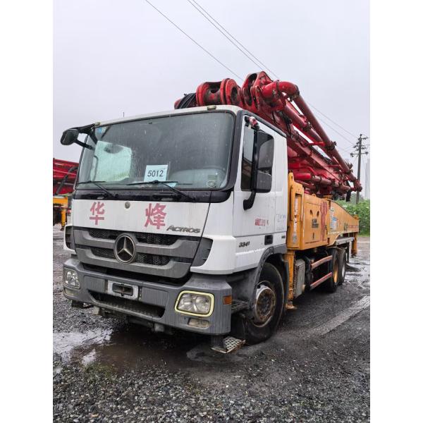USED SANY 48m camión de la bomba de hormigón de la bomba 2014 Boom Benz chasis