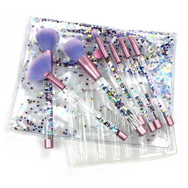 Fantastic  professional liquid plastic handle makeup brush sets