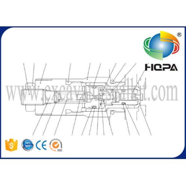 YN22V00002F1 Excavator Solenoid Valve / Vice Relief Valve Excavator Kobelco SK120-5