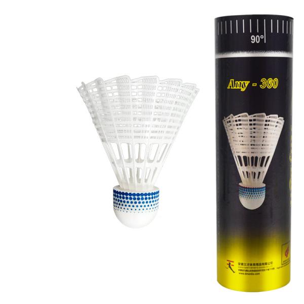 Nylon Badminton Plastic Shuttlecock Stable Sturdy For Entertainment Yellow White