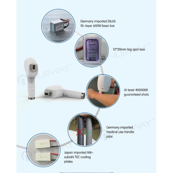 600W strong Power!!! 808nm diode laser hair removal machine /diode laser hair device / diode laser alexandrite