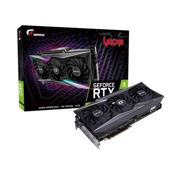 GPU Graphic Card RTX 3090 Colorful iGame 24GB 3 Fans GDDR6X 384 Bit BTC ETC Mining Cards