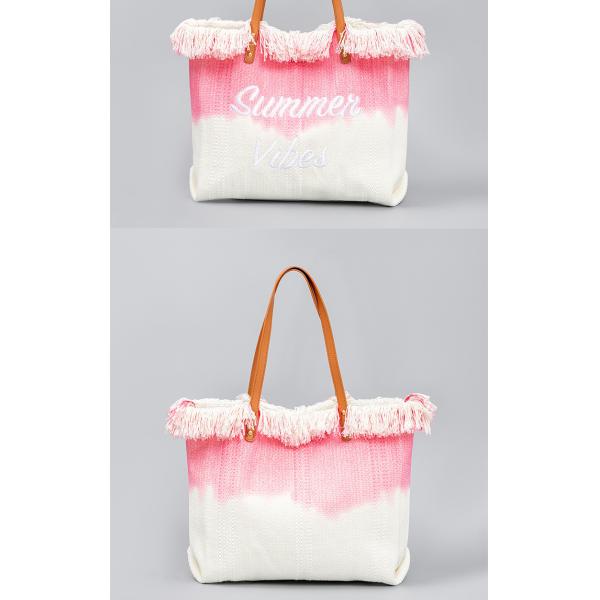 EMBROIDERED TOTE TASSEL DESIGN CANVAS BAG BRAIDED ALPHABET CANVAS UNDERARM NEW SHOULDER SUMMER HIGH CAPACITY WOMEN'S BAG