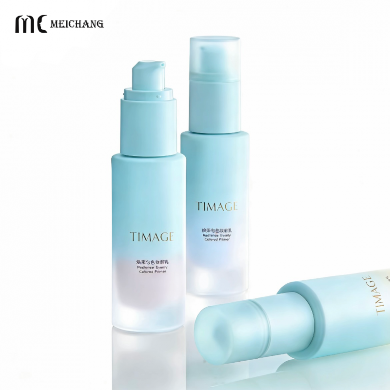 30ml 2-in-1 Foundation & Concealer Glass Bottle with Pump Brush Applicator(MC-1305)