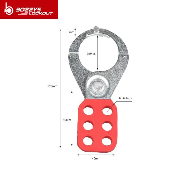 6 Hooks Steel Lockout Hasp Anti Rust Vinyl Resin Insulating
