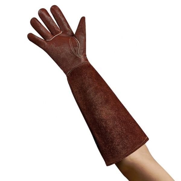 Rose Pruning Goatskin Palm Long Sleeve Gardening Leather Gloves Thornproof