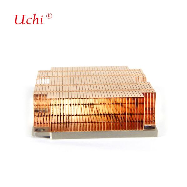 High Density Stacked Al Cu Fin Heat Sink Heat Pipe for Server Optical Cooling