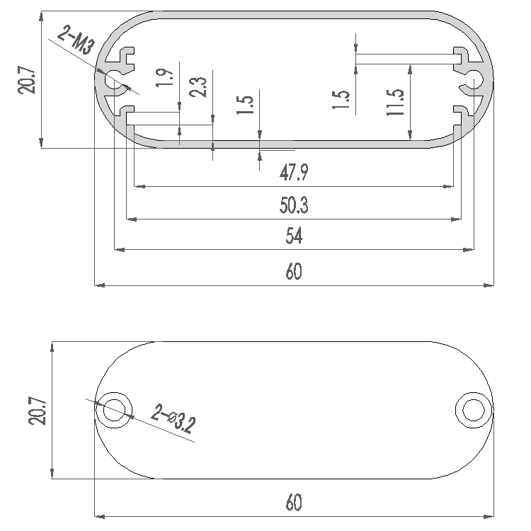 Приложение проекта банка 60*21*100mm силы алюминиевое