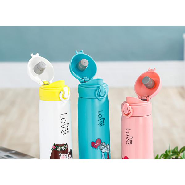Glass Water Cup Bottle Large Capacity Stainless Steel 304 Bouncing Straight Drink Cup