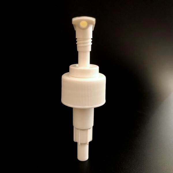 Bomba de loción de cierre de plástico con nervadura blanca 28/410 personalizable con certificación ISO