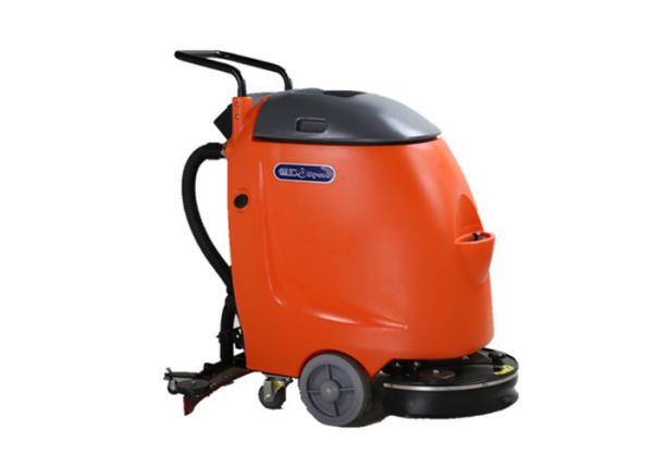 Hand Held Compact Floor Scrubber Machine Plastic Metrial 17 Inch Grey Color