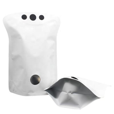 400g Matte White Stand Up Pouch 110 Microns Zipper Top See Through Pouches