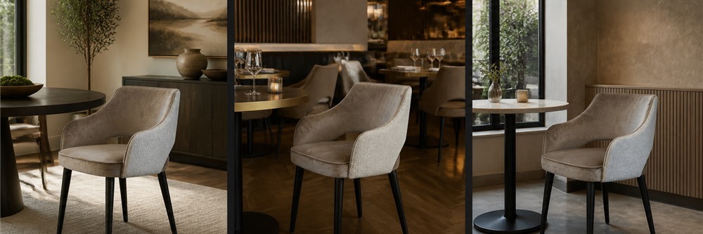 Wraparound Upholstered Dining Armchair CYC-069