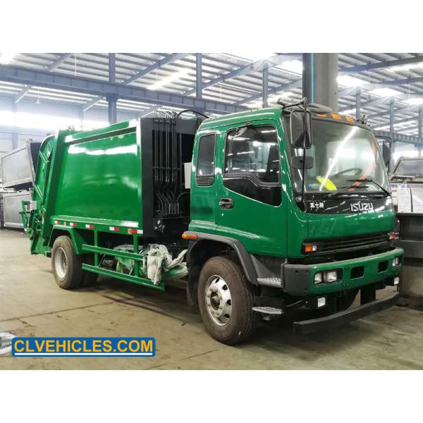 ISUZU FVR 240hp Compact Garbage Truck 15CBM 4x2 For Industrial Use