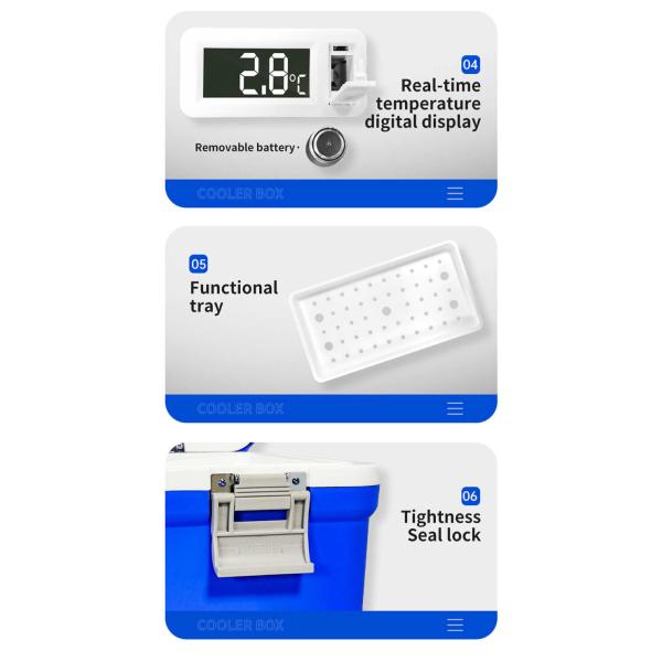 18L холодильная коробка жесткий охладитель медицинский ISO небольшой портативный охладитель для медицины