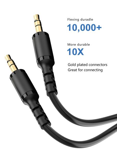 homem de 3.5mm a compatível livre do emaranhado auxiliar estereofônico masculino do cabo 3ft 1m com telefone 2018 do fones de ouvido