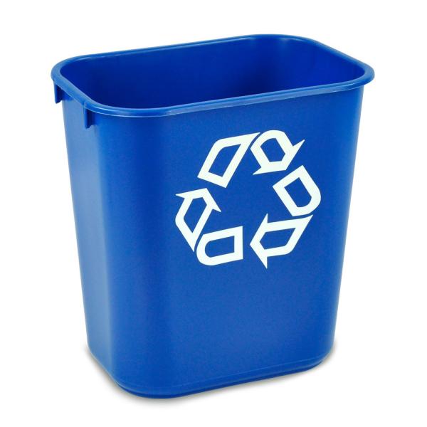 15L Lidless Small Plastic Trash Can For Office Household Recycle Garbage Can