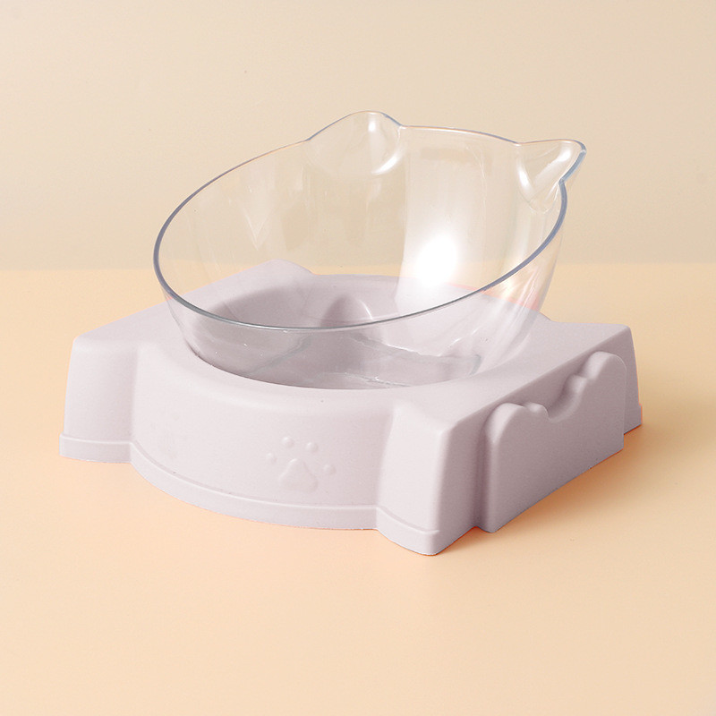 400ml Plastic Dog Bowl Bottle Pet Feeding Bowl Automatic Drinking Feeder Cats Double Bowls