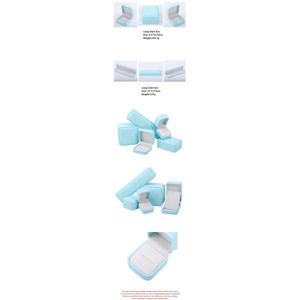 Cyan Plain Soft Touch Faux Jeux en cuir Packaging Box Case Luxury Organizer