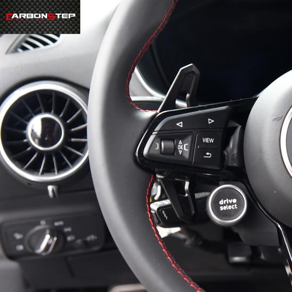 350mm Full Smooth Leather Audi Carbon Fiber Steering Wheel R8 S7 Rs6