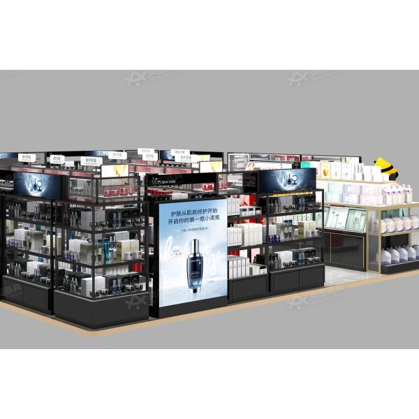 BKC019 Beauty Display Showcase Cosmetic Booth Design Makeup Mall Booth for Retail Store Interior Design