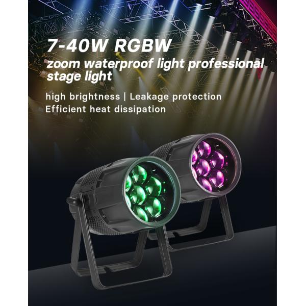 7×40W RGBW zoom waterproof light professional stage light Zoom Outdoor par Light