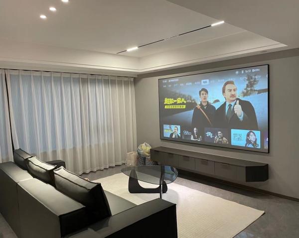 Thin Fixed Frame Screen Long Throw Home Theater Projection Screens 120 Inch