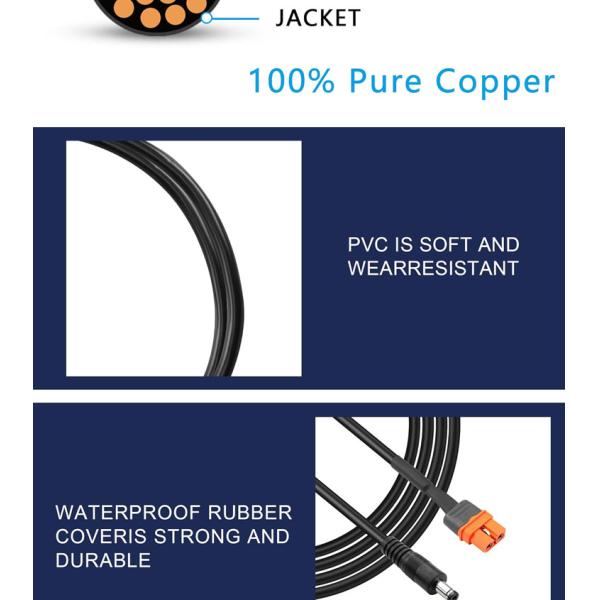 DC 5.5x2.1mm 5.5x2.5mm Plug Male Barrel Jack to XT60 Battery Connector Wire Cable for Solar Panel FPV
