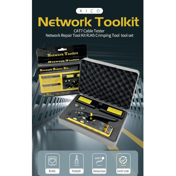 Комплект инструментов Cat7 RJ45 Cable Tester Network Wiring Tools Repair Kit Сетевой набор инструментов Cat7