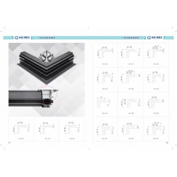 Soundproof Durable Aluminum Corner Joint for Easy Installation in Sliding Doors and Windows
