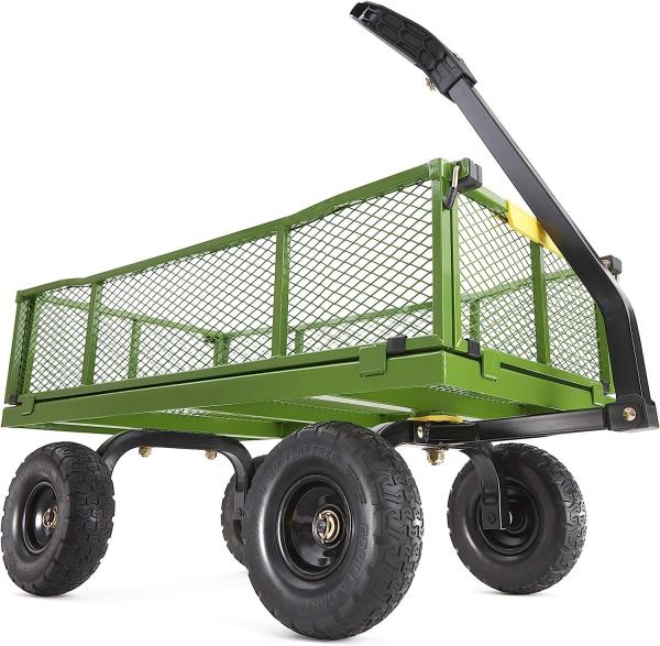 Outdoor Garden Heavy Duty Utility Portable Large Capacity Camping Collapsible Wagon Cart With All-Terrain Wheels