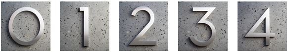3D Sign Letter stainless steel house Street Number custom H20CM number gold 3d sae signs