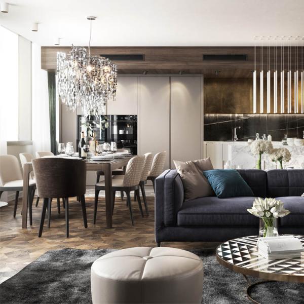 MDF Wood Pantry Lacquer Modular Kitchen Cabinets Luxury