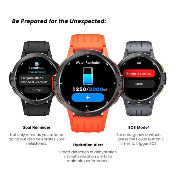 Fitness Tracking sports Watch C31 Men's Compass GPS Smartwatch
