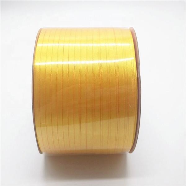 Single Sided Decorative Satin Ribbon Golden / Purple / Pink Color For Garment