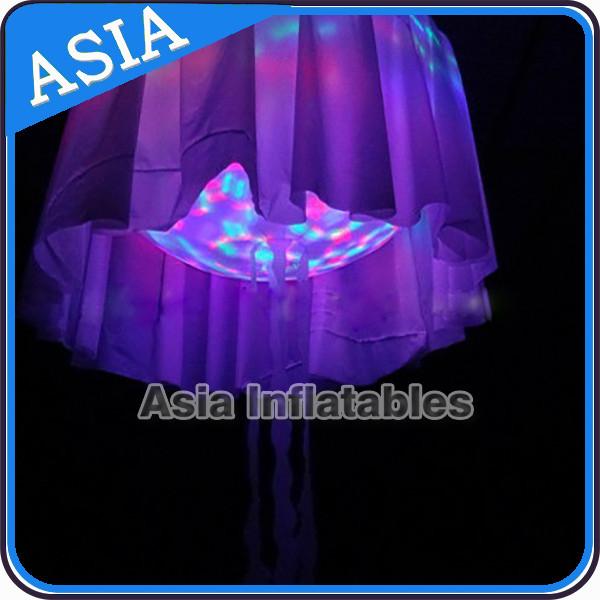 LED Light Helium Balloon Mega Inflatable Jellyfish Halloween , Shining Night Ball
