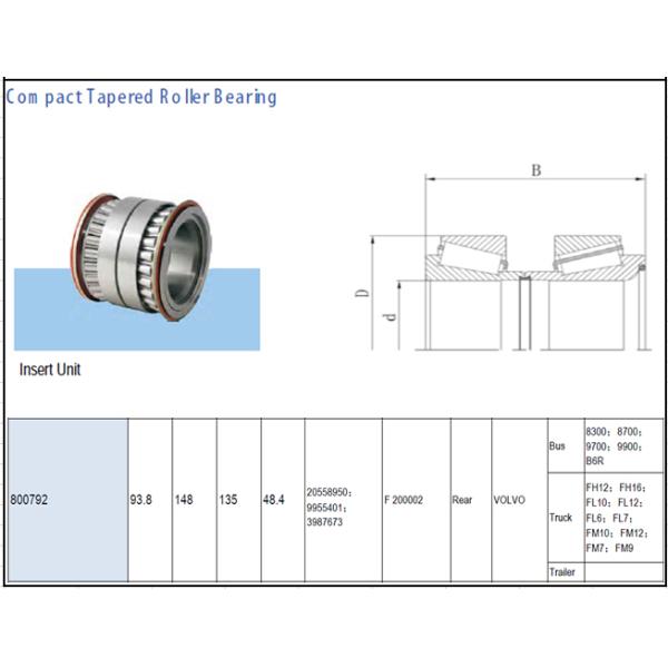 High Performance Truck wheel Bearings 20558950 F 200002  ABEC-7 Bearing