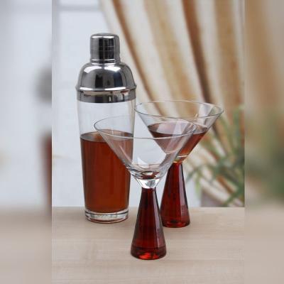 Grupo inteiro Stemed robusto pesado Crystal Cocktail Glasses, vidros de Martini do vintage