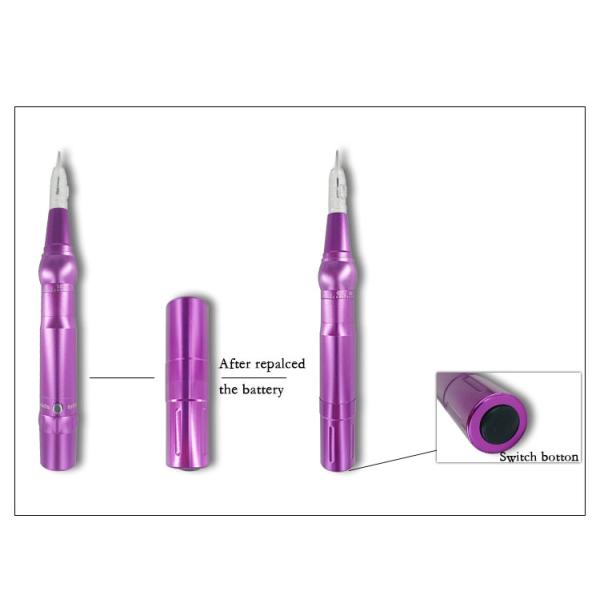 Батарея ручки макияжа брови розового постоянного набора татуировки макияжа беспроводная работала